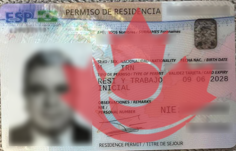 نمونه ویزاهای اقامت تمکن مالی اسپانیا